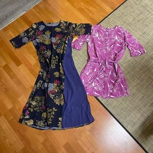 2 pieces for Spring floral L Dress + Belted Tunic M
